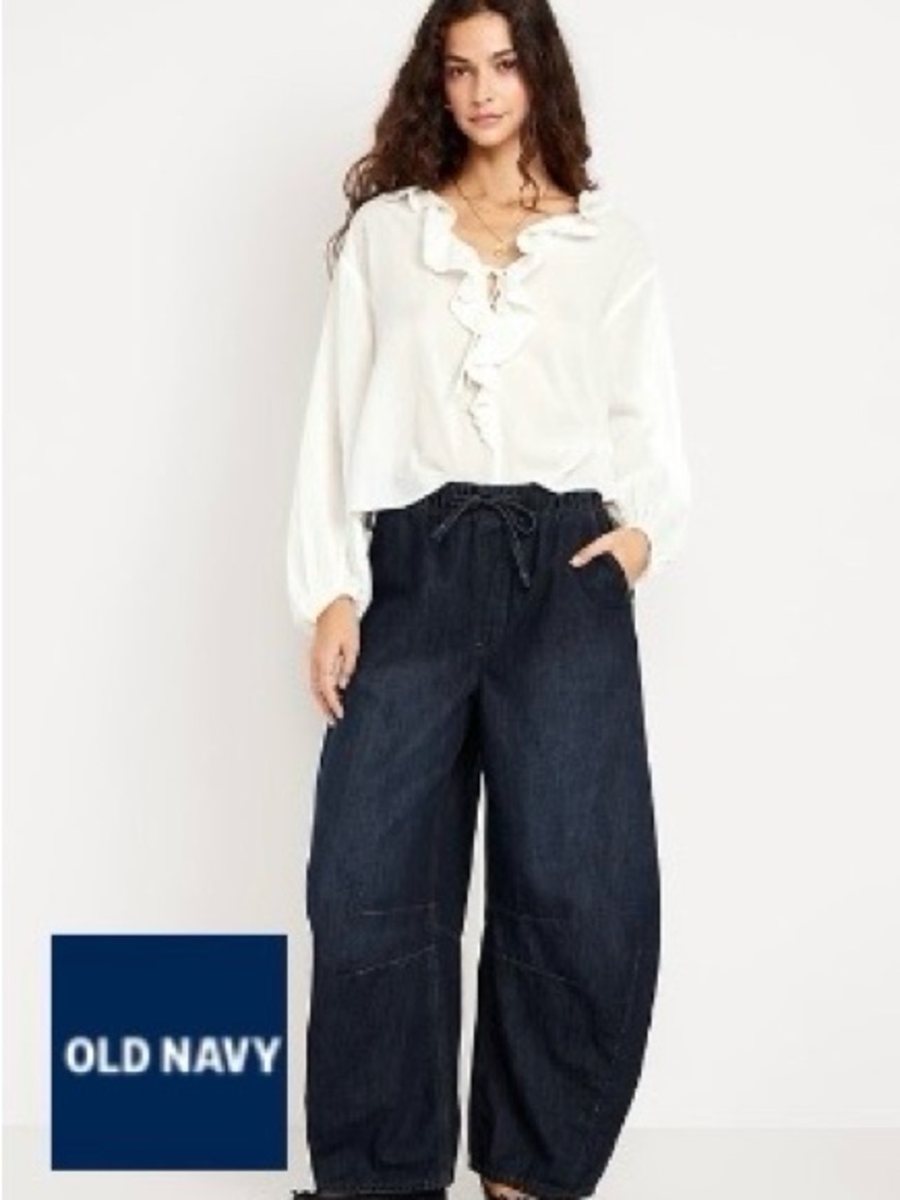 Old Navy Dark Wash Barrel Jeans SOLD OUT ONLINE